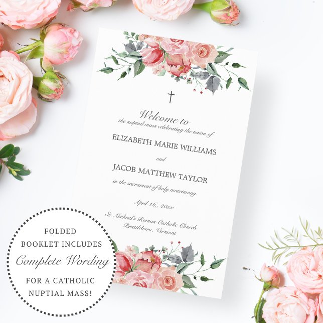 Elizabeth Catholique Mass Bröllop Ceremony Program (Skapare uppladdad)
