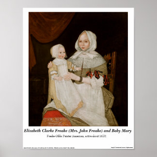 Elizabeth Clarke Freake och Baby Mary - Poster