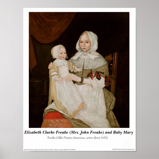 Elizabeth Clarke Freake och Baby Mary - Poster (Framsidan)