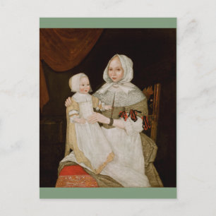 Elizabeth Clarke Freake och Baby Mary - vykort