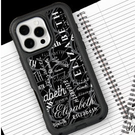 Elizabeth Custom Name Black White