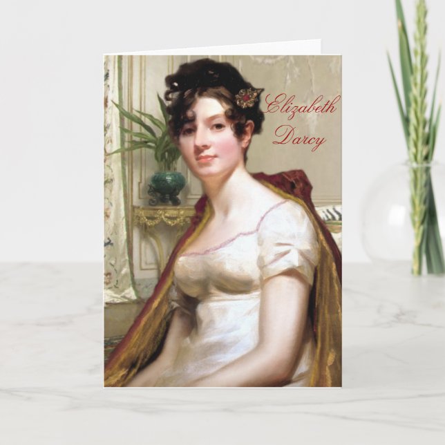 Elizabeth Darcy Notecard Kort (Framsida)