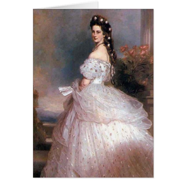 Elizabeth Empress av Österrike, 1865 Hälsningskort (Framsidan)