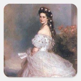 Elizabeth, Empress of Austria, 1865 Fyrkantigt Klistermärke