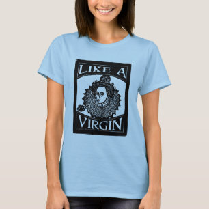 Elizabeth gillar jag "en oskuld [drottning]" från t-shirt