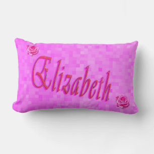 Elizabeth Girls Namn Logotyp Lumbarkudde