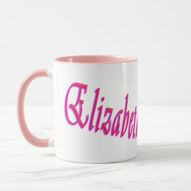 Elizabeth Girls Namn Logotyp Mugg (Vänster)