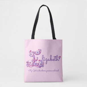Elizabeth hänger lös den kända och menande tygkasse