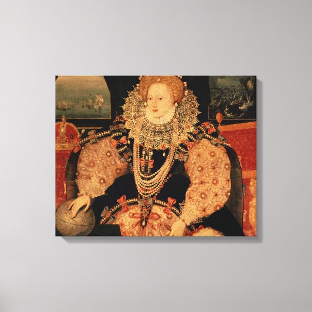 Elizabeth I, Armada porträtt, 1588 Canvastryck (Framsida)