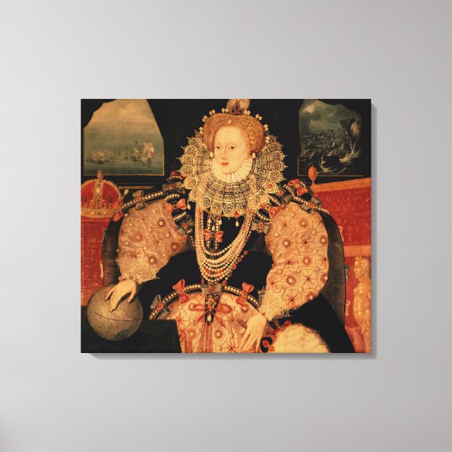 Elizabeth I, Armada porträtt, 1588 Canvastryck (Framsida)