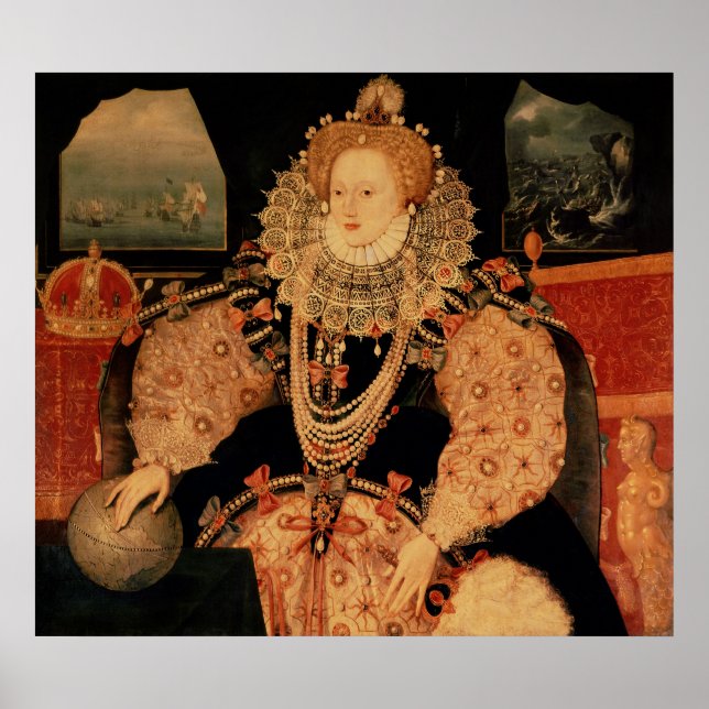 Elizabeth I, Armada porträtt, 1588 Poster (Framsidan)