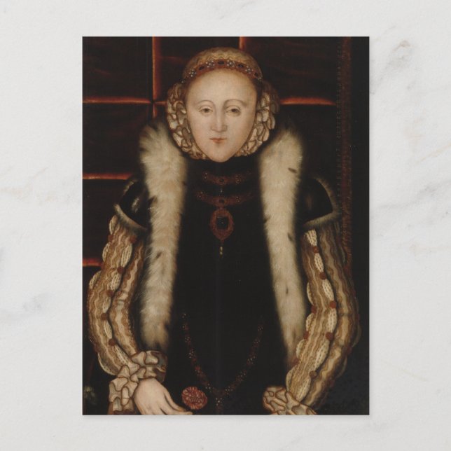 Elizabeth I Circa 1560 Vykort (Framsida)