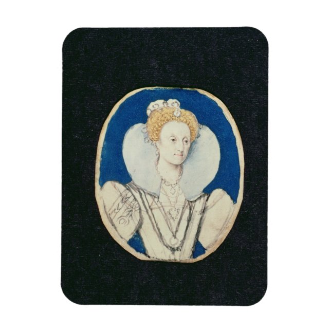 Elizabeth I, miniatyr porträtt, (ej färdig) Magnet (Vertikal)