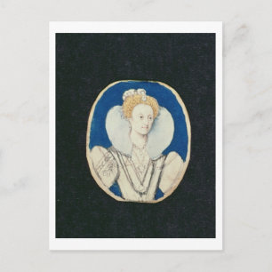 Elizabeth I, miniatyrporträtt, (ofullbordad) Vykort