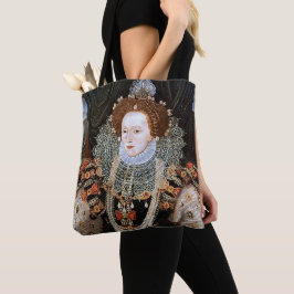 Elizabeth I och Anne Boleyn drottningar av England Tygkasse