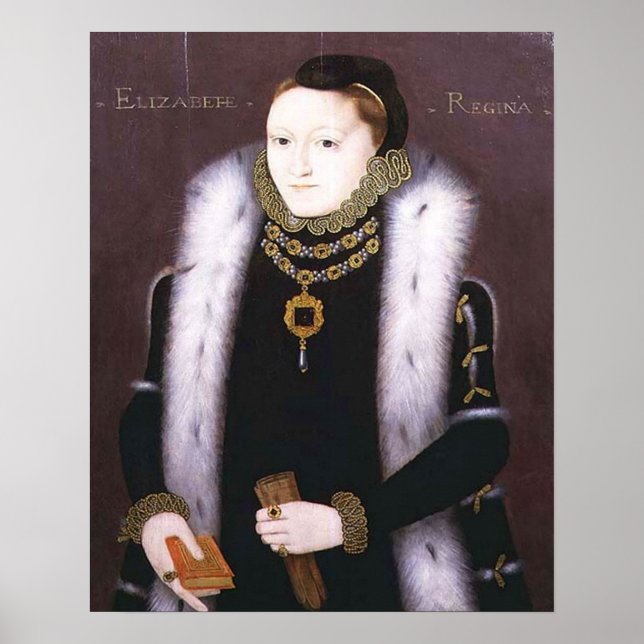 ELIZABETH I, QUEEN OF ENGLAND (CLOPTON PORTRÄTT) POSTER (Framsidan)