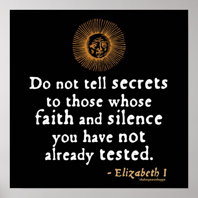 Elizabeth I Quote on Trust Poster (Framsidan)