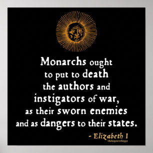 Elizabeth I Quote på Krig Poster