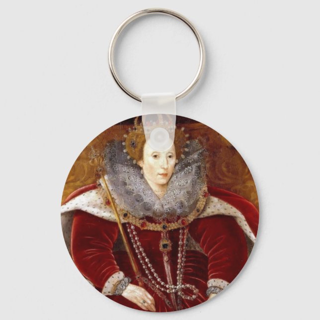 Elizabeth I Red Robes Nyckelring (Framsida)