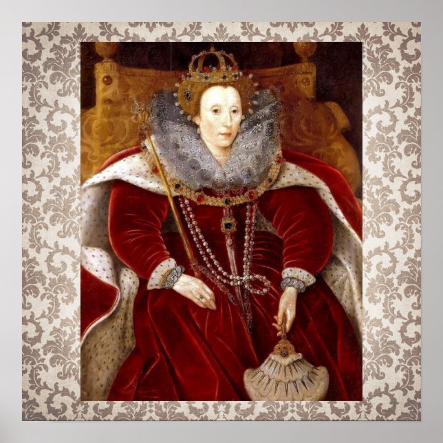 Elizabeth I Red Robes Poster (Framsidan)
