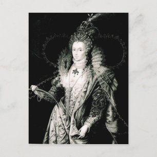 Elizabeth I ritade av W.Derby och graverad av Vykort