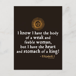 Elizabeth I Tilbury Quote Vykort