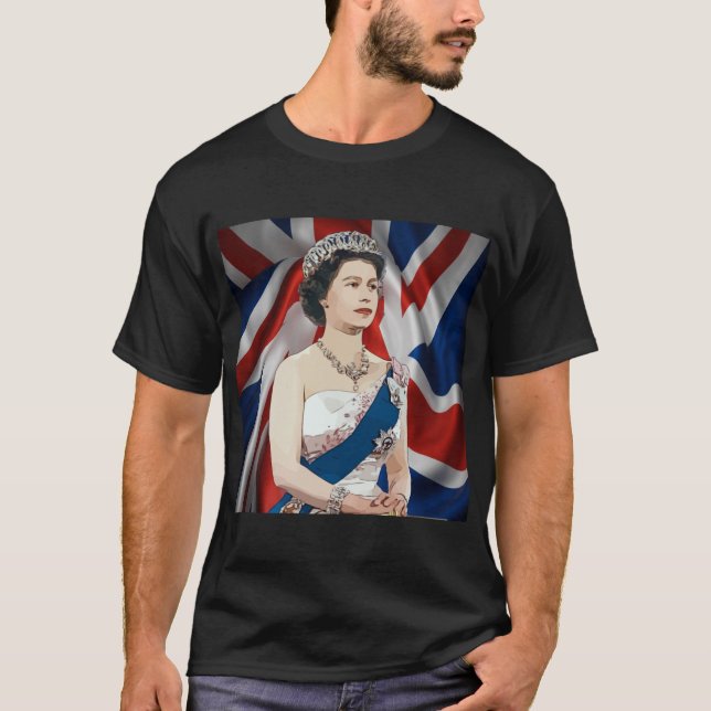 Elizabeth ii elizElizabeth2 Queen UK T Shirt (Framsida)