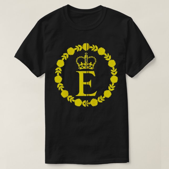 Elizabeth II Flagga Queen British Krona Platinum A T Shirt (Design framsida)