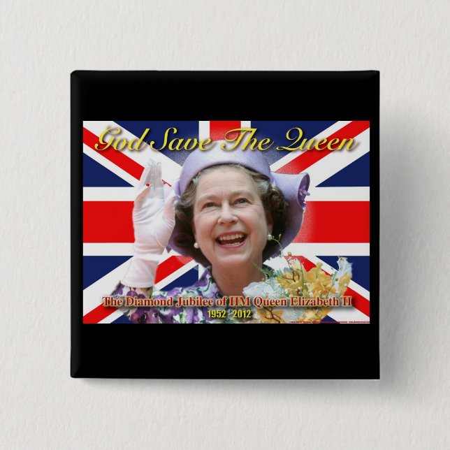 Elizabeth II för HM drottning diamantjubileum Knapp (Framsida)