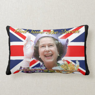 Elizabeth II för HM drottning diamantjubileum Lumbarkudde