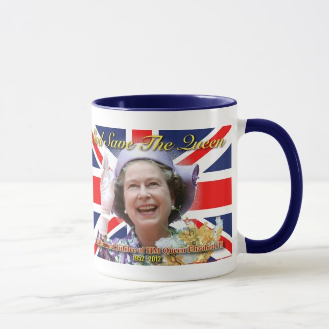 Elizabeth II för HM drottning diamantjubileum Mugg (Höger)