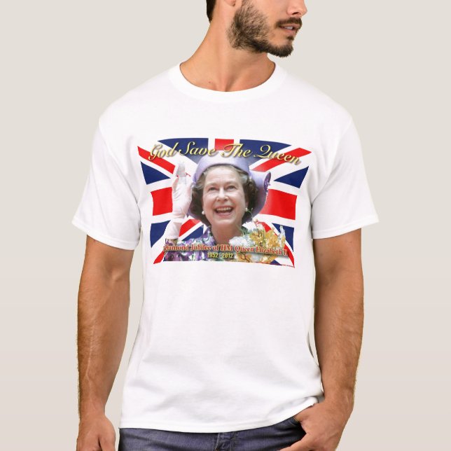 Elizabeth II för HM drottning diamantjubileum T Shirt (Framsida)