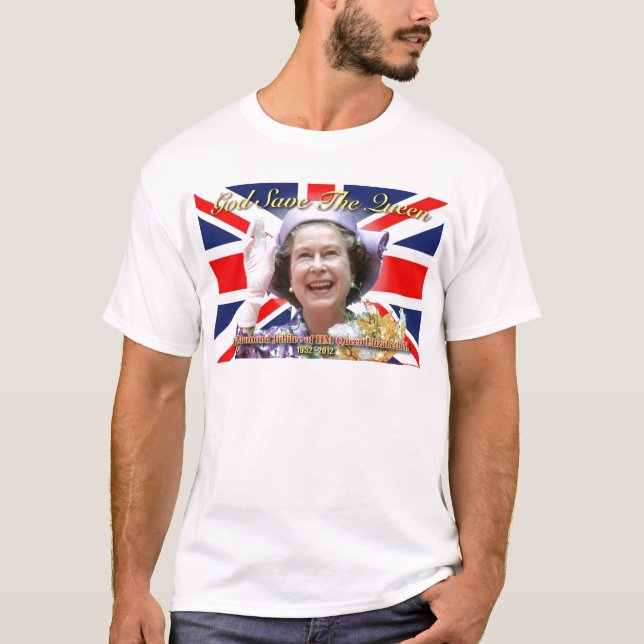 Elizabeth II för HM drottning diamantjubileum Tee Shirt (Framsida)