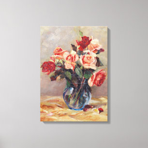 Elizabeth J. Grafin von Attems Stilllife with Ros Canvastryck