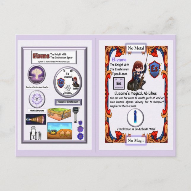 Elizabeth - Knight Einsteinium Lance Vykort (Framsida)