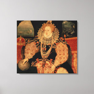 Elizabeth mig, Armadaporträtt, c.1588 Canvastryck