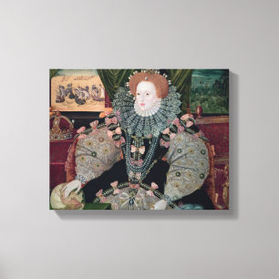 Elizabeth mig, Armadaporträtt, c.1588 Canvastryck