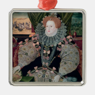 Elizabeth mig, Armadaporträtt, c.1588 Julgransprydnad Metall