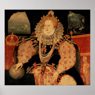 Elizabeth mig, Armadaporträtt, c.1588 Poster