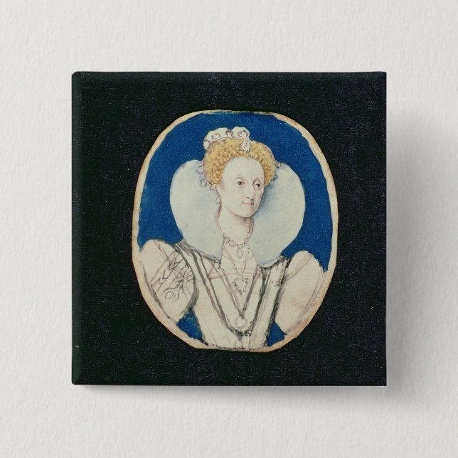 Elizabeth mig, miniatyrporträtt, (som är knapp (Framsida)
