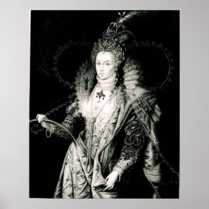 Elizabeth mig som dras av W.Derby och by inristas Poster
