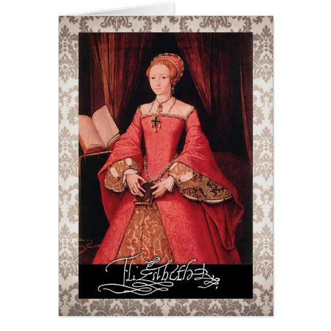 Elizabeth mig som Princess Hälsningskort (Framsidan)