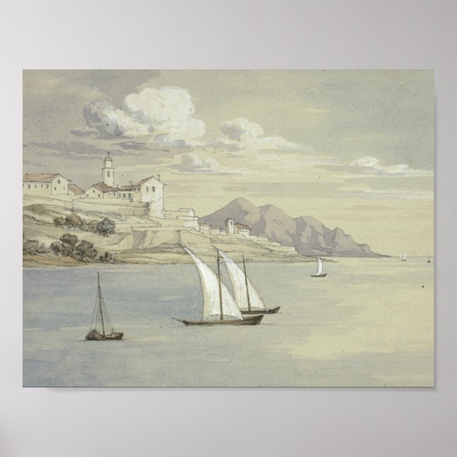 Elizabeth Murray - Portofino från havet, Genoa Poster (Framsidan)