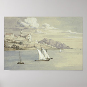 Elizabeth Murray - Portofino från havet, Genoa Poster