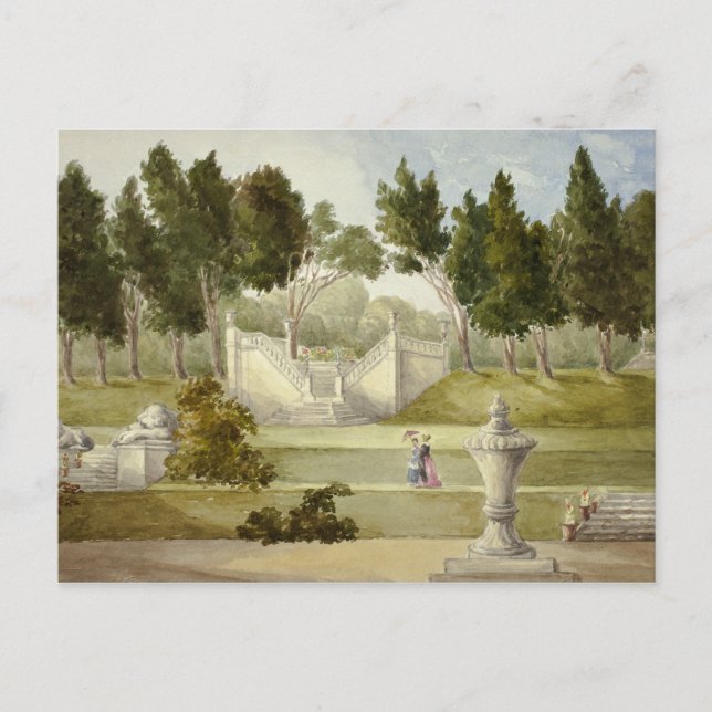 Elizabeth Murray - Trädgård vid Clifton Hall Vykort (Framsida)