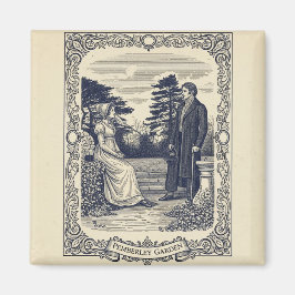 Elizabeth och Darcy på Pemberley Magnet