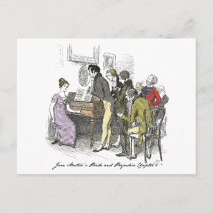Elizabeth Performs - Jane Austen Pride & Prejudice Vykort