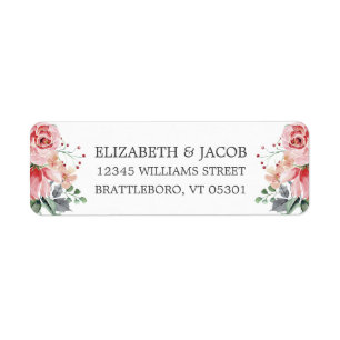 Elizabeth Returadress Bröllop Kue Seal Etikett