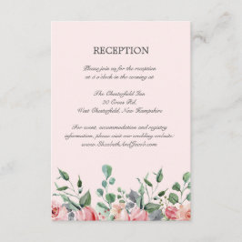Elizabeth Rosa Blommigt Wedding Reception Tilläggskort