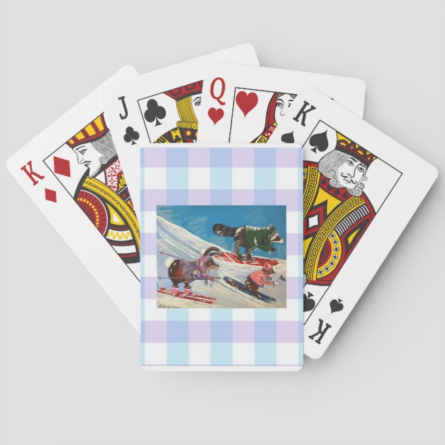 Elizabeth Ski-teamet spelar ut kort Casinokort (Baksidan)